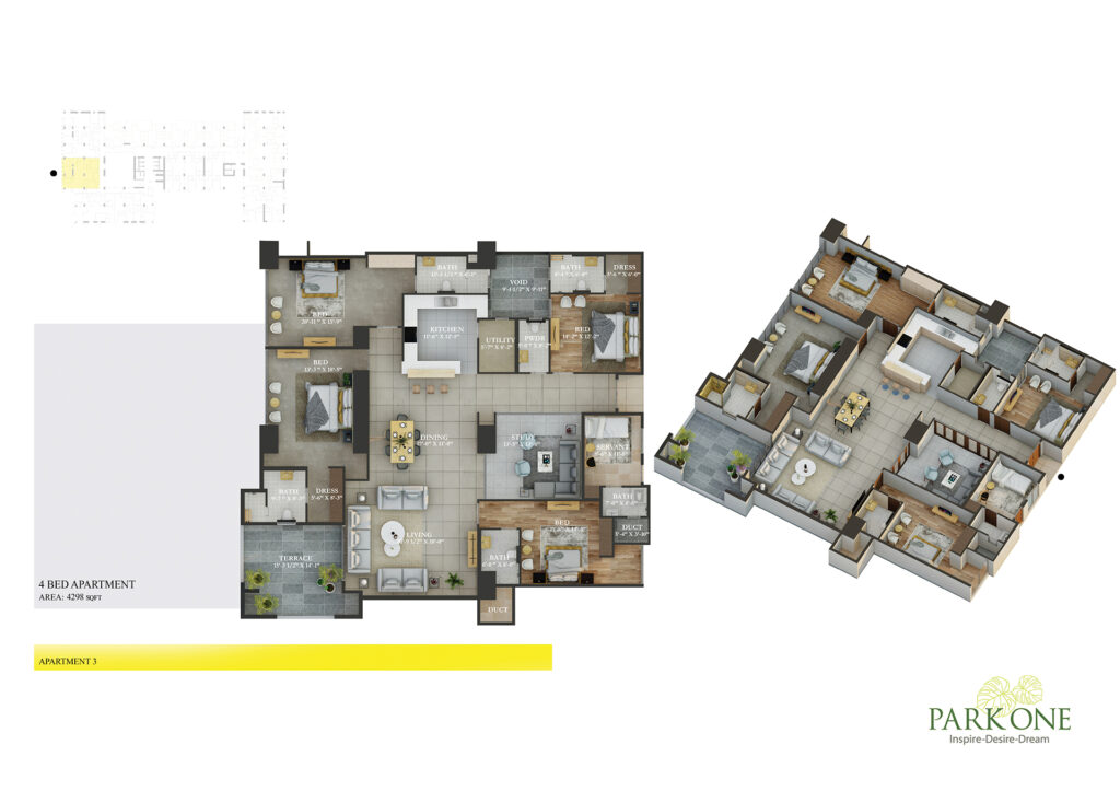 4 Bedroom Apartment
